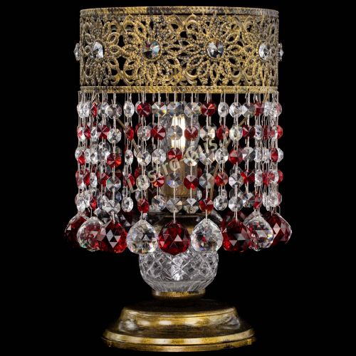 Настольная лампа Восток с шарами под бронзу Красная в Подольске Гусь Хрустальный