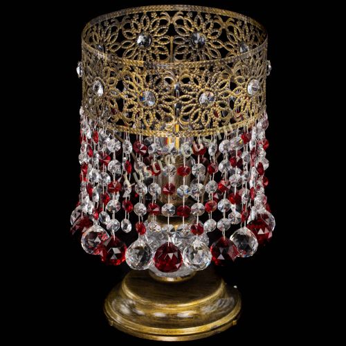 Настольная лампа Восток с шарами под бронзу Красная в Подольске Гусь Хрустальный