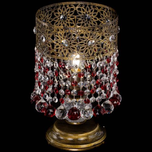 Настольная лампа Восток с шарами под бронзу Красная в Подольске Гусь Хрустальный