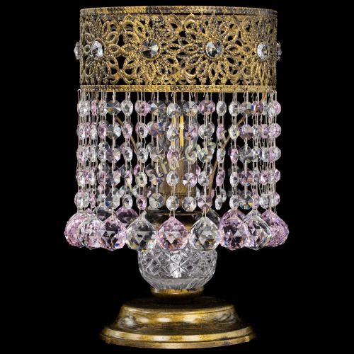 Настольная лампа Восток с шарами под бронзу Розовая в Подольске Гусь Хрустальный