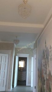 Люстра Хрустальные брызги с подвесом журавлик черный в Подольске отзыв и фото покупателя