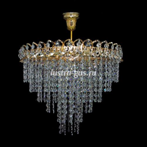 Люстра Капель Лепесток обтикон подвесная (собрана под конус) в Подольске Гусь Хрустальный