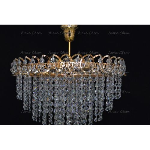 Люстра Капель Лепесток обтикон подвесная (собрана под конус) в Подольске Гусь Хрустальный