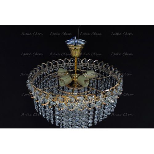 Люстра Капель Лепесток обтикон подвесная (собрана под конус) в Подольске Гусь Хрустальный