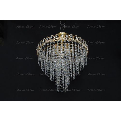 Люстра Капель Лепесток обтикон подвесная (собрана под конус) в Подольске Гусь Хрустальный