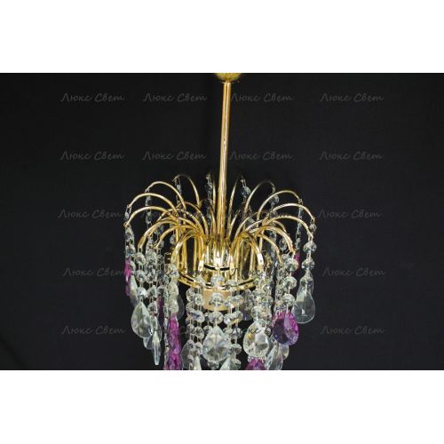 Люстра Зима журавлик фиолетовая в Подольске Гусь Хрустальный