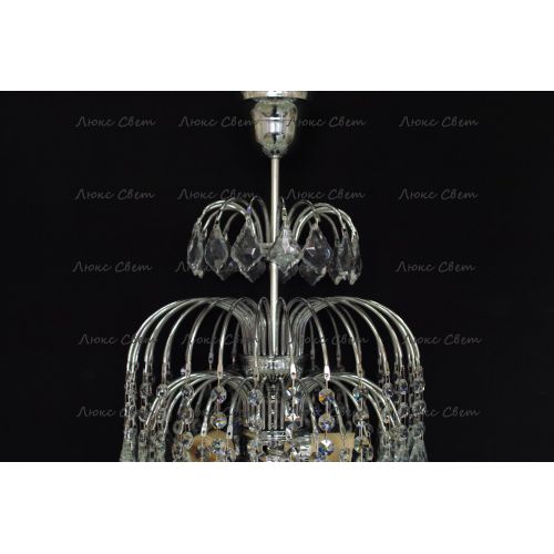 Люстра Хрустальные брызги с подвесом дубик в Подольске Гусь Хрустальный