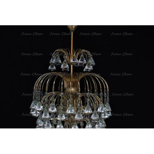 Люстра Хрустальные брызги с подвесом конус 40 мм в Подольске Гусь Хрустальный