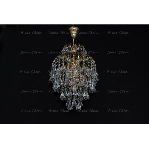 Люстра Хрустальные брызги с подвесом конус 40 мм в Подольске Гусь Хрустальный