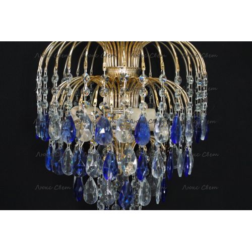 Люстра Хрустальные брызги с подвесом журавлик синий в Подольске Гусь Хрустальный