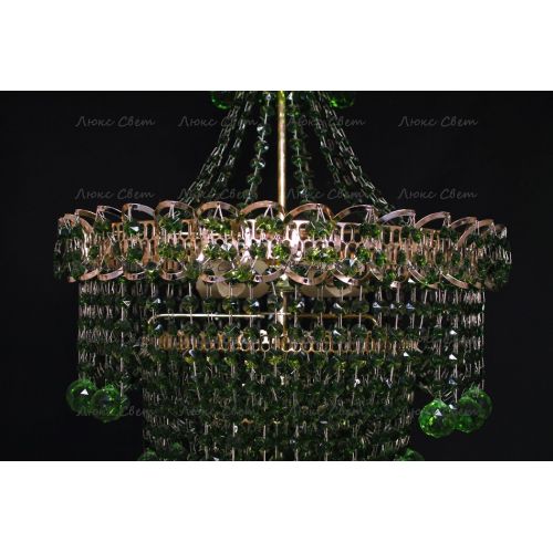 Люстра Натали Софья зеленая в Подольске Гусь Хрустальный