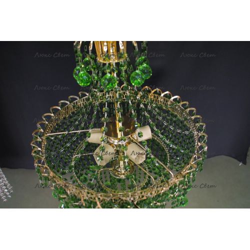 Люстра Натали Софья зеленая в Подольске Гусь Хрустальный