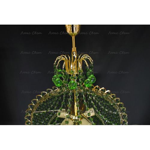 Люстра Натали Софья зеленая в Подольске Гусь Хрустальный