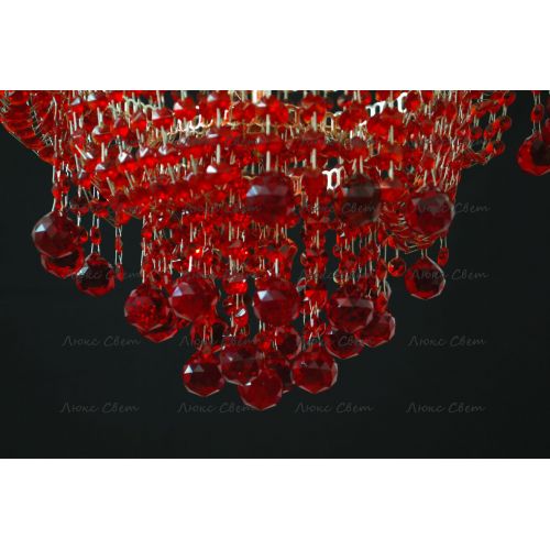 Люстра Натали Софья красная  в Подольске Гусь Хрустальный