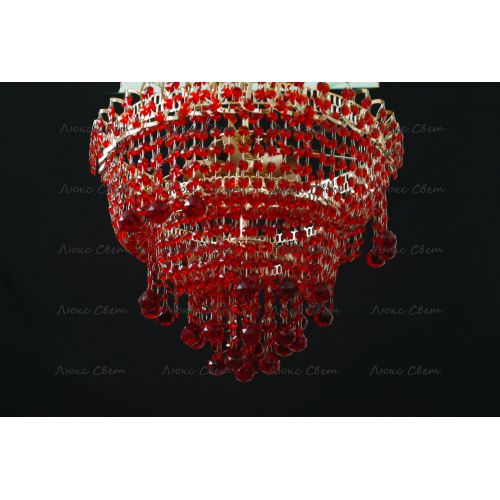 Люстра Натали Софья красная  в Подольске Гусь Хрустальный