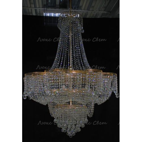 Люстра Лотос с подвесом диаметр 1000 мм высота1500 мм в Подольске Гусь Хрустальный