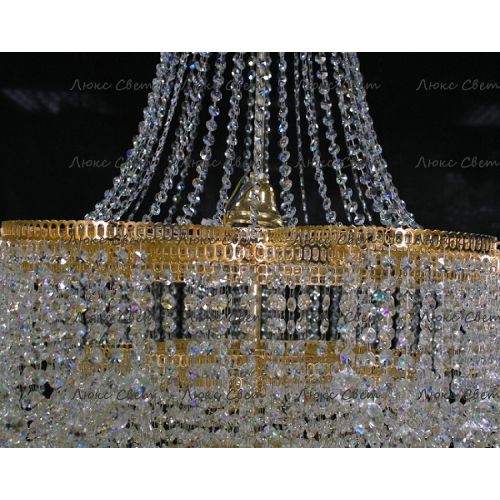 Люстра Лотос с подвесом диаметр 1000 мм высота1500 мм в Подольске Гусь Хрустальный