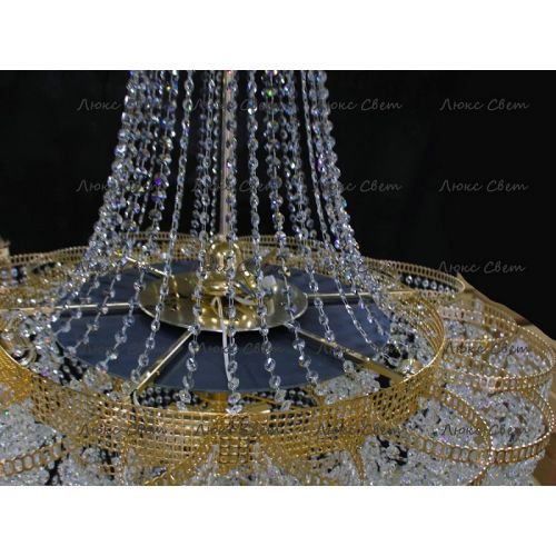 Люстра Лотос с подвесом диаметр 1000 мм высота1500 мм в Подольске Гусь Хрустальный