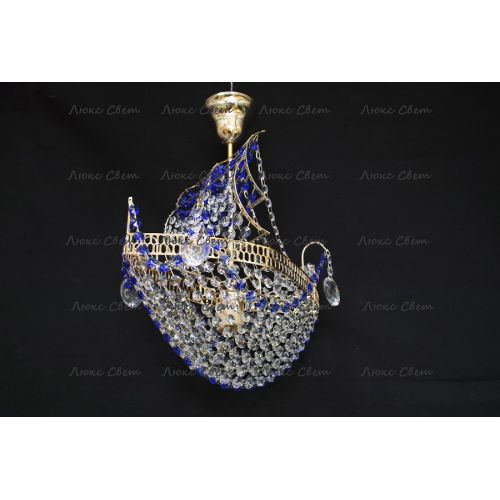 Люстра Корвет 1 ламповый синий в Подольске Гусь Хрустальный