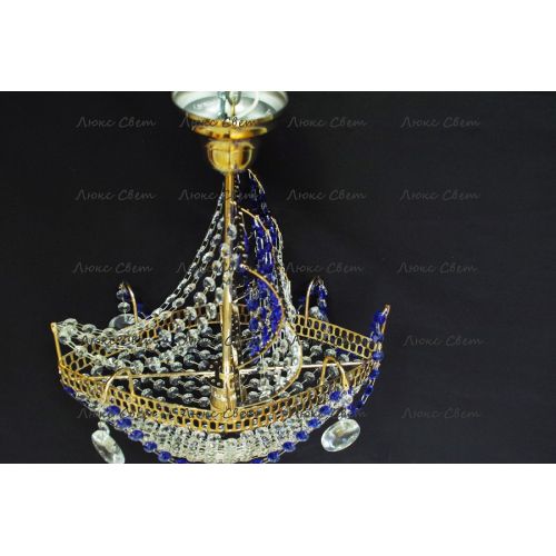 Люстра Корвет 1 ламповый синий в Подольске Гусь Хрустальный