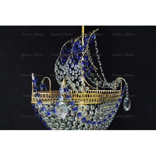 Люстра Корвет 1 ламповый синий в Подольске Гусь Хрустальный