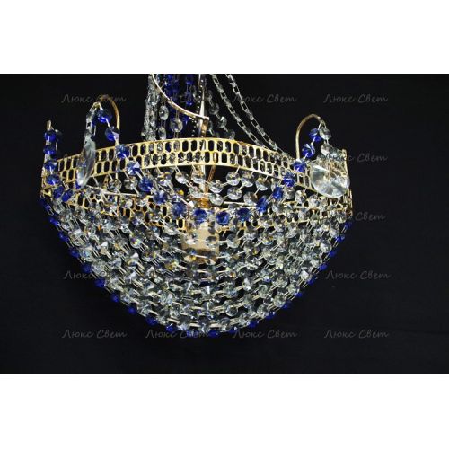 Люстра Корвет 1 ламповый синий в Подольске Гусь Хрустальный