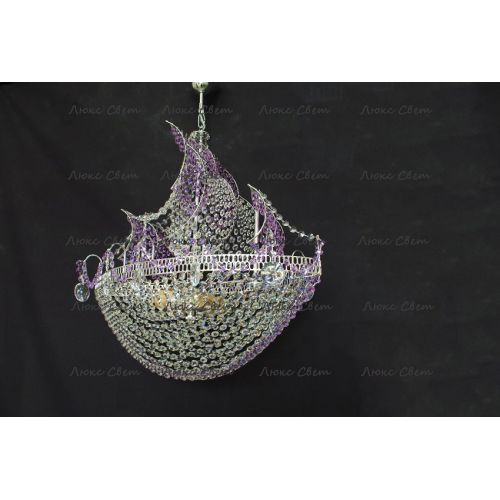 Люстра Корвет фиолетовый в Подольске Гусь Хрустальный