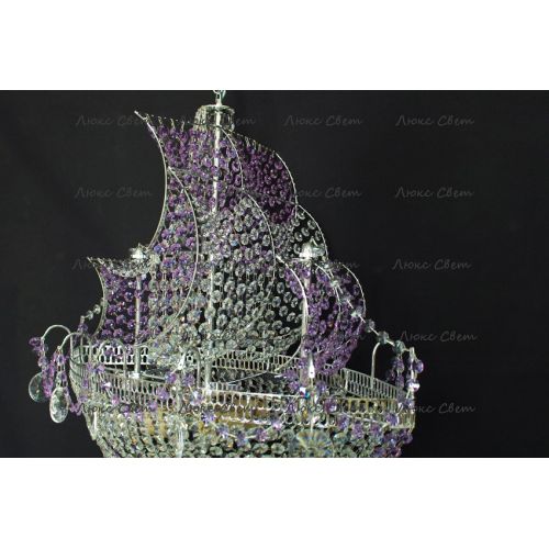 Люстра Корвет фиолетовый в Подольске Гусь Хрустальный