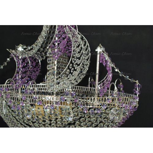 Люстра Корвет фиолетовый в Подольске Гусь Хрустальный