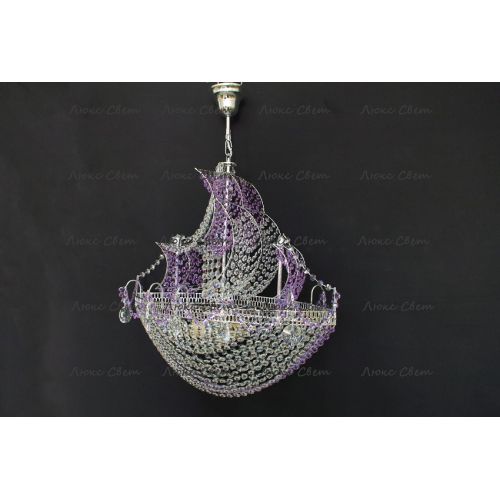 Люстра Корвет фиолетовый в Подольске Гусь Хрустальный