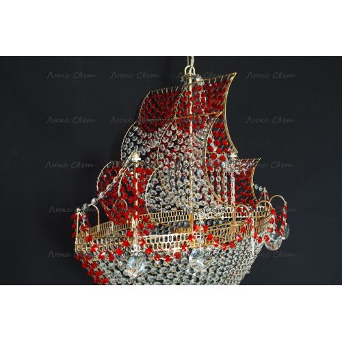 Люстра Корвет красный в Подольске Гусь Хрустальный