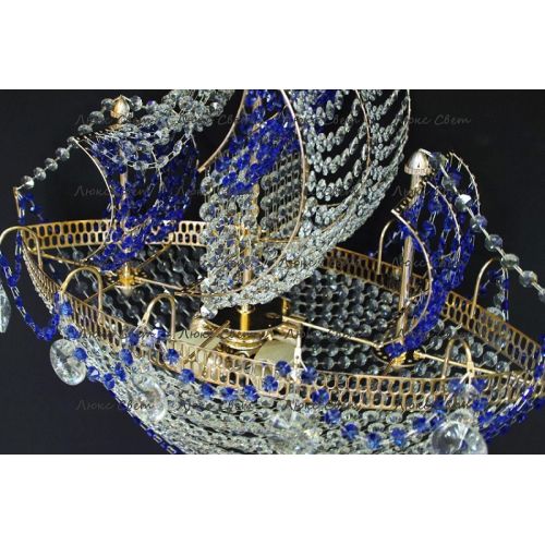 Люстра Корвет синий в Подольске Гусь Хрустальный