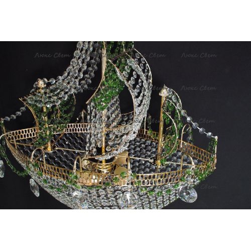 Люстра Корвет зеленый в Подольске Гусь Хрустальный