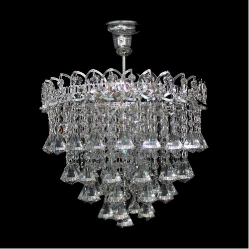 Люстра Капель лепесток с подвесом  конус 40 мм в Подольске Гусь Хрустальный