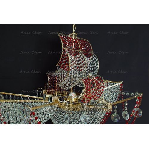 Люстра Летучий Голландец красный в Подольске Гусь Хрустальный