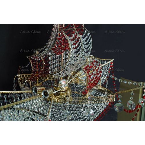 Люстра Летучий Голландец красный в Подольске Гусь Хрустальный