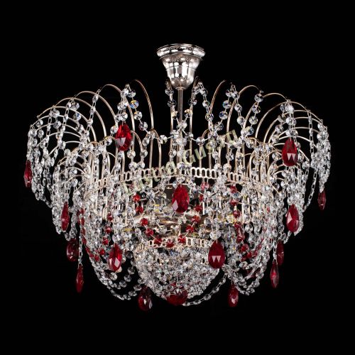 Люстра Агата № 2 - 4 лампы Красная в Подольске Гусь Хрустальный