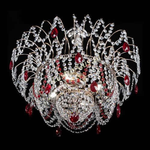 Люстра Агата № 2 - 4 лампы Красная в Подольске Гусь Хрустальный