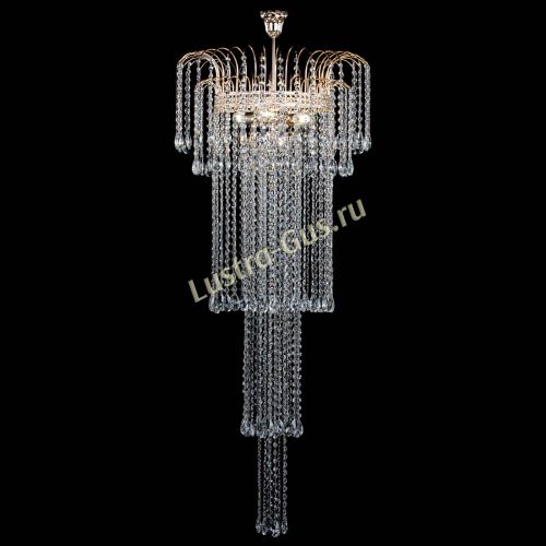 Люстра Агата Каскад №4 длинная в Подольске Гусь Хрустальный