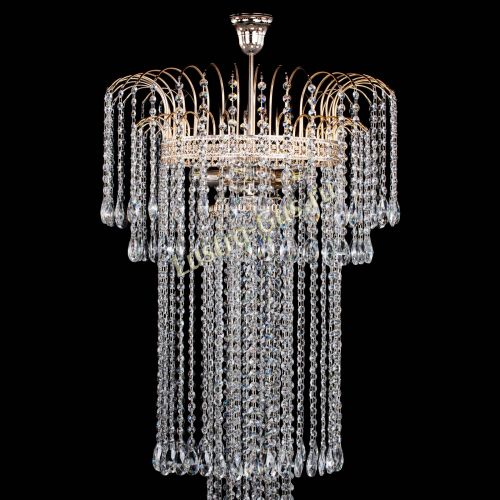 Люстра Агата Каскад №4 длинная в Подольске Гусь Хрустальный