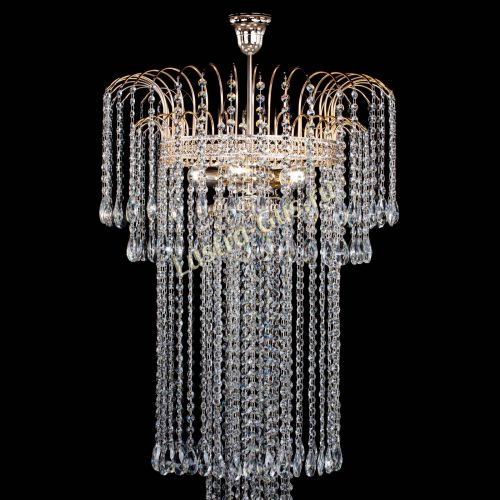 Люстра Агата Каскад №4 длинная в Подольске Гусь Хрустальный