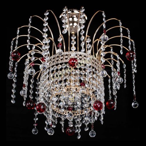 Люстра Агата Венеция №1 красная в Подольске Гусь Хрустальный