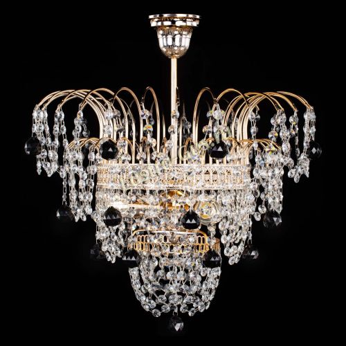 Люстра Агата Венеция №2 - 3 лампы черная в Подольске Гусь Хрустальный