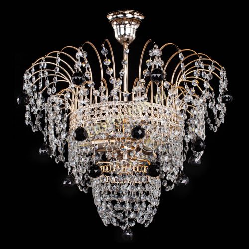 Люстра Агата Венеция №2 - 3 лампы черная в Подольске Гусь Хрустальный