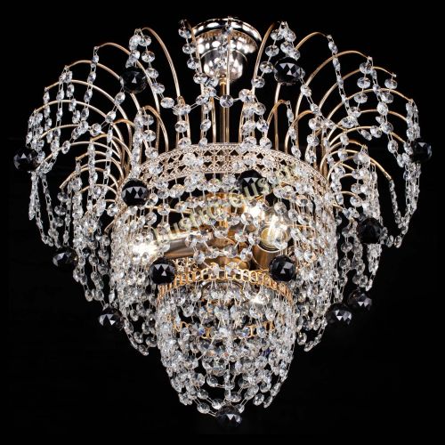 Люстра Агата Венеция №2 - 3 лампы черная в Подольске Гусь Хрустальный