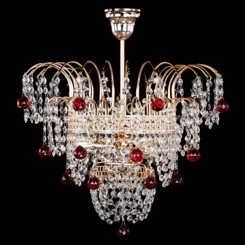 Люстра Агата Венеция №2 - 3 лампы красная в Подольске Гусь Хрустальный