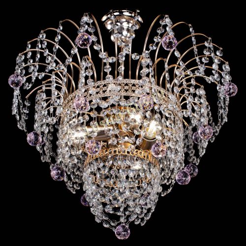 Люстра Агата Венеция №2 - 3 лампы розовая в Подольске Гусь Хрустальный