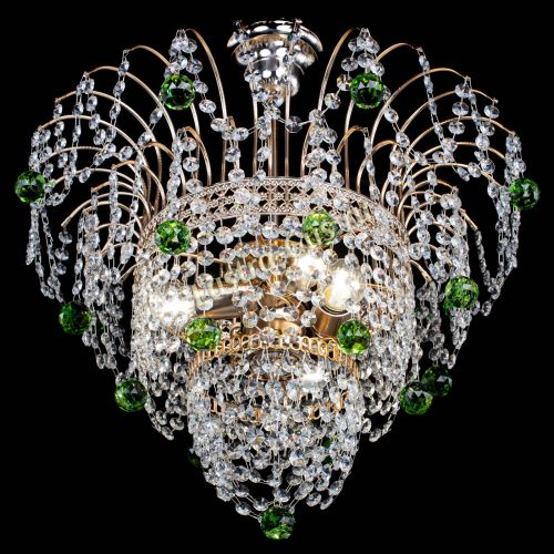 Люстра Агата Венеция №2 - 3 лампы зеленая в Подольске Гусь Хрустальный