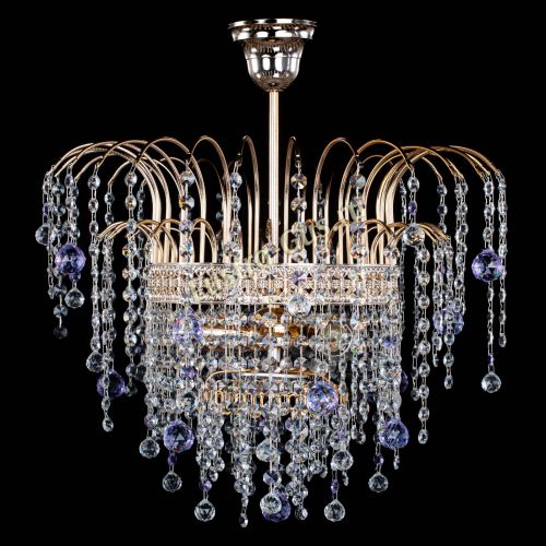 Люстра Агата Венеция №3 фиолетовая в Подольске Гусь Хрустальный
