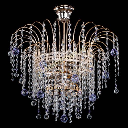 Люстра Агата Венеция №3 фиолетовая в Подольске Гусь Хрустальный